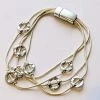 New Precious Sparkle Multistrand Silver Circle Bracelet