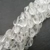 Precious Sparkle Crystal Quartz Plain Oval Beads 15" Strand