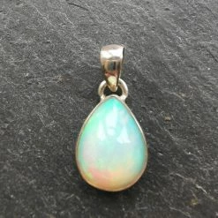 Precious Sparkle Jewellery Ethiopian Opal Sterling Silver Teardrop Pendant