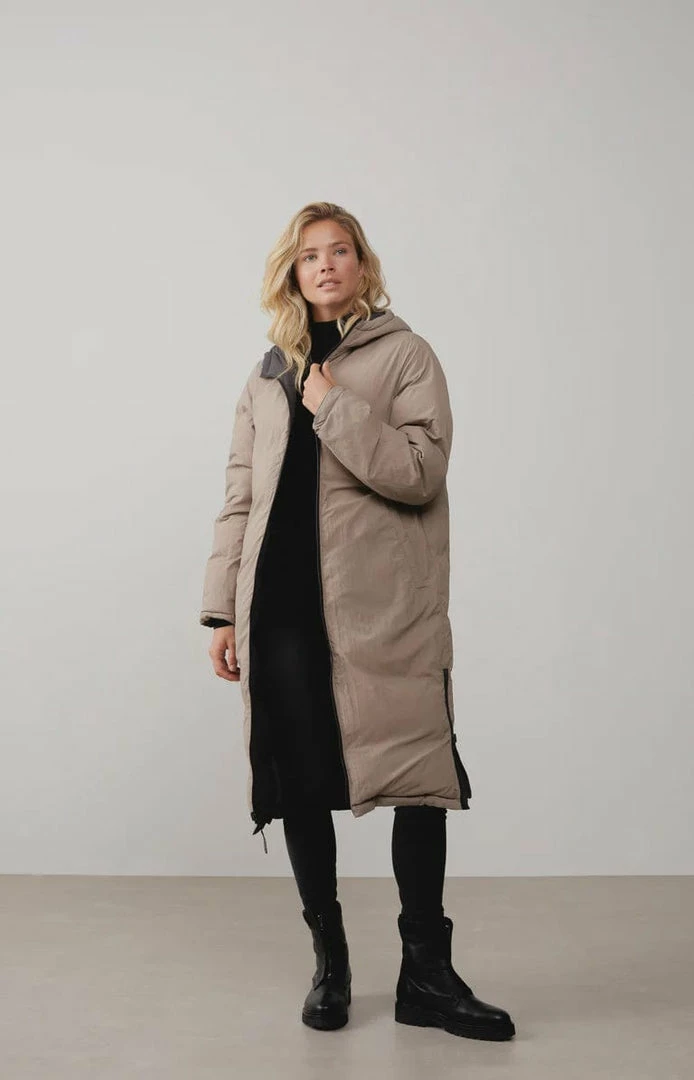 Brand new ⭐ New Yaya Long Reversible Puffer Jacket Bristol Black ❤️ 3 New Yaya Long Reversible Puffer Jacket Bristol Black