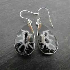 Precious Sparkle Jewellery Geode Druzy Sterling Silver Earrings