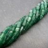Precious Sparkle Green Aventurine Plain Rectangle Beads 15" Strand