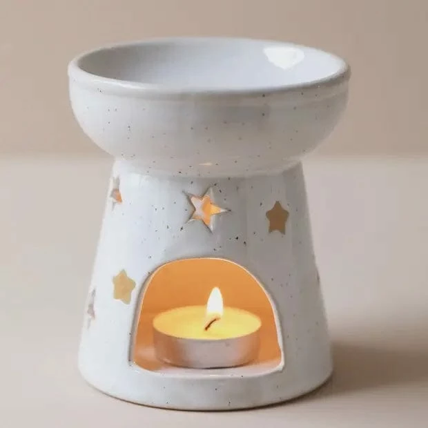 Cheapest 👍 Precious Sparkle New Lisa Angel Ceramic Starry Wax Melt Burner 🌟 1 Precious Sparkle New Lisa Angel Ceramic Starry Wax Melt Burner