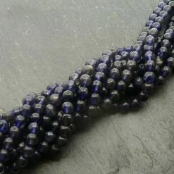 Precious Sparkle Iolite 4mm Round Beads 15" Strand