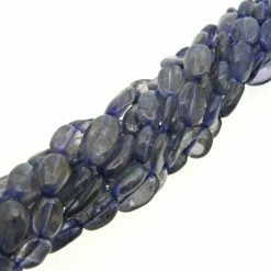 Precious Sparkle Iolite Oval Beads 15" Strand