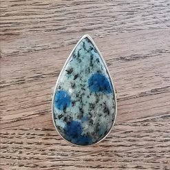 Precious Sparkle K2 Jasper Ring Sterling Silver Teardrop Size P
