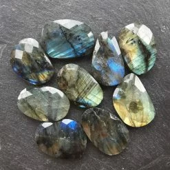 Precious Sparkle Labradorite Faceted Nugget (Per Bead) Beads