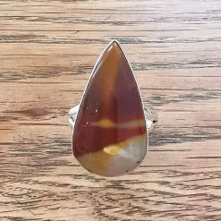Precious Sparkle Mookaite Ring Sterling Silver Teardrop Size T Jewellery