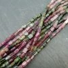 Precious Sparkle Multi Tourmaline Rectangle Beads 15" Strand