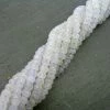 Precious Sparkle Natural Chalcedony 4mm Faceted Rondelle Beads 14" Strand
