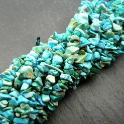 Precious Sparkle Natural Turquoise Chip Beads 35" Strand