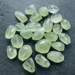 Precious Sparkle Beads Prehnite Faceted Nugget (per Bead)