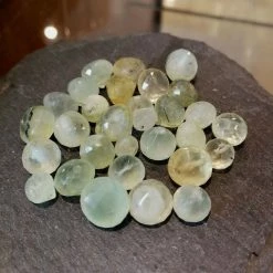 Precious Sparkle Prehnite Faceted Onion Briolette Beads (set Of 5)