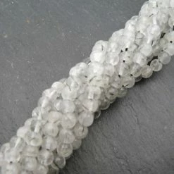 Precious Sparkle Rutile Quartz 4mm Round Beads 15" Strand