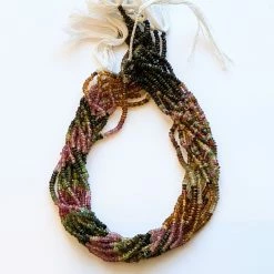 Precious Sparkle Tourmaline 3mm Faceted Rondelle Beads 15" Strand