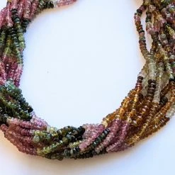 Precious Sparkle Tourmaline 3mm Faceted Rondelle Beads 15" Strand
