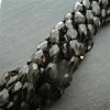 Precious Sparkle Smoky Quartz Faceted Oval Beads 15" Strand