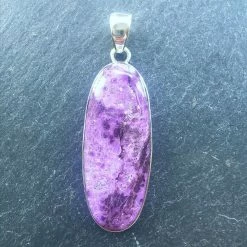 Precious Sparkle Sugilite Oval Sterling Silver Pendant Jewellery