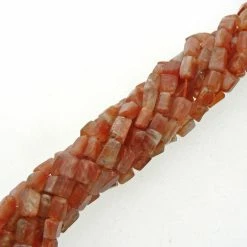 Precious Sparkle Sunstone Rectangle Beads 15" Strand