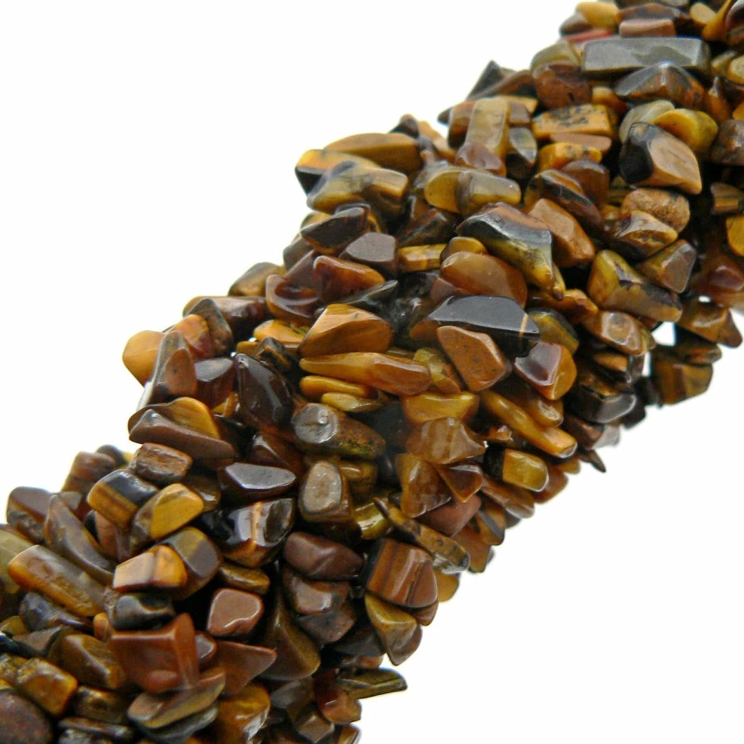 Flash Sale ๐ Precious Sparkle Tiger Eye Chip Beads 35" Strand โจ 1 Precious Sparkle Tiger Eye Chip Beads 35" Strand