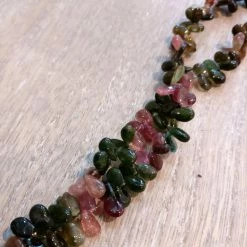 Precious Sparkle Tourmaline Plain Pear Drop Briolette Beads (Set Of 5)