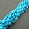 Precious Sparkle Turquoise Faceted Oval Beads 15" Strand
