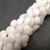 Precious Sparkle White Agate Oval Beads 15" Strand