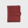 New Primehide Luna Leather Purse Trifold Tab Bordeaux