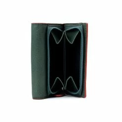 Primehide Luna Leather Purse Trifold Tab Green