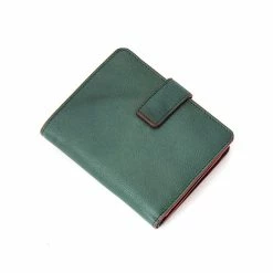 Primehide Luna Leather Purse Trifold Tab Green