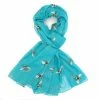 Pure Fashions Bees Scarf In Teal New