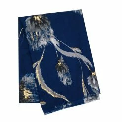 Pure Fashions New Navy Gold Thistle Scarf