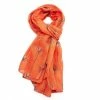Pure Fashions New Orange Delicate Trees Scarf