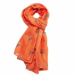 Pure Fashions New Orange Delicate Trees Scarf