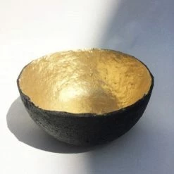 New Quazi Design Mini Pulp Bowl Gold/Charcoal