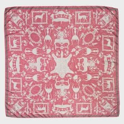 Rory Hutton Pink Drawing Room Silk Scarf New