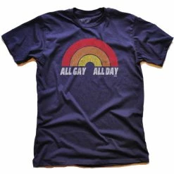 Solid Threads LGBTQ+ All Gay All Day Men's Cotton T Shirt