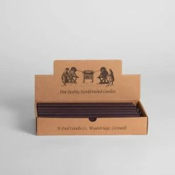 New St Eval Charcoal Dinner Candle 7/8"