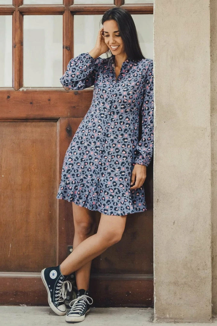 Budget β€οΈ Sugarhill Brighton Devra π Shirt π Dress Slate Star Leopard New π€© 1 Sugarhill Brighton Devra Shirt Dress Slate Star Leopard New