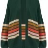 Sugarhill Brighton Green Block Stripes Cardigan