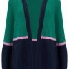 New Sugarhill Brighton Green Navy Split Cardigan