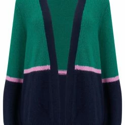 New Sugarhill Brighton Green Navy Split Cardigan