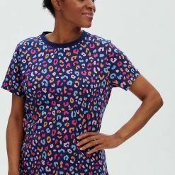 Sugarhill Brighton Maggie T Shirt Navy Leopard