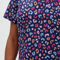 New 😉 Sugarhill Brighton Maggie T 👚 Shirt Navy Leopard 🌟 6 Sugarhill Brighton Maggie T Shirt Navy Leopard