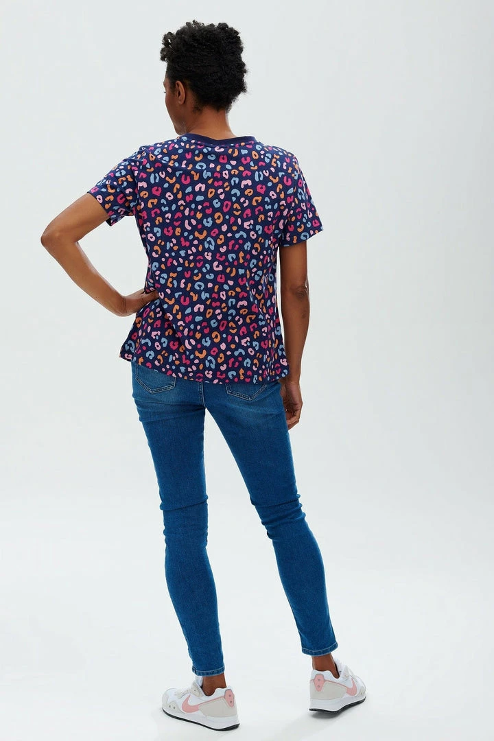 New 😉 Sugarhill Brighton Maggie T 👚 Shirt Navy Leopard 🌟 4 Sugarhill Brighton Maggie T Shirt Navy Leopard