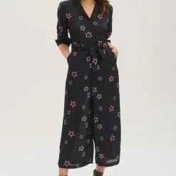 Sugarhill Brighton Rylee Jumpsuit Black Stars New