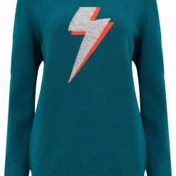 New Sugarhill Brighton Teal Ka-Pow Lightning Jumper