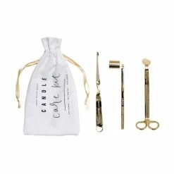 Sweet Water Decor Gold Candle Care Kit New