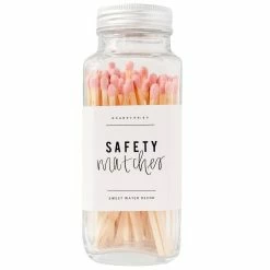 Sweet Water Decor New Pink Safety Matches - Glass Jar