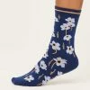 Thought Clothing Accessories Thought Gots Summer Poppies Socks Twilight Blue